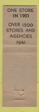 Matchbook Cover - United Whelan 1941 Store DD Bean WEAR