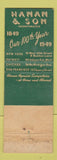 Matchbook Cover - Hanan Shoes Hosiery 1949 New York City Detroit Chicago
