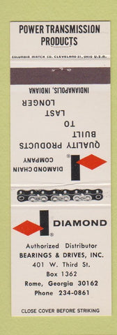Matchbook Cover - Diamond Bearings Drives Rome GA
