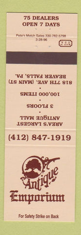 Matchbook Cover - Antique Emporium Mall Beaver Falls PA