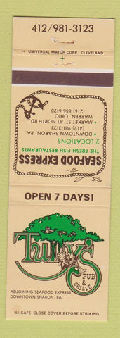 Matchbook Cover - Tully's Pub Grille Sharon PA