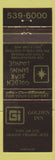 Matchbook Cover - Golden Star Restaurant Golden Inn Grand Prairie AB