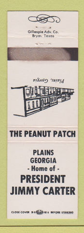 Matchbook Cover - Peanut Patch Plains GA Jimmy Carter WEAR