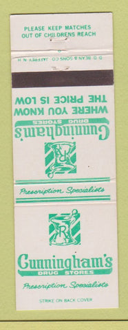 Matchbook Cover - Cunningham's Drug Stores DD Bean