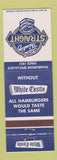 Matchbook Cover - White Castle Hamburgers Columbus OH