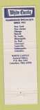 Matchbook Cover - White Castle Hamburgers Columbus OH