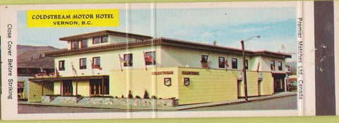 Matchbook Cover - Coldstream Motor Hotel Vernon BC
