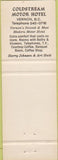 Matchbook Cover - Coldstream Motor Hotel Vernon BC