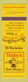 Matchbook Cover - Tubby's Sub Shops Detroit Fraser Sterling Heights OH