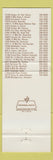 Matchbook Cover - Tubby's Sub Shops Detroit Fraser Sterling Heights OH