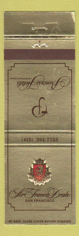 Matchbook Cover - Sir Francis Drake Hotel San Francisco CA
