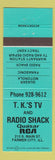 Matchbook Cover - TK's TV Radio Shack Farmer City IL