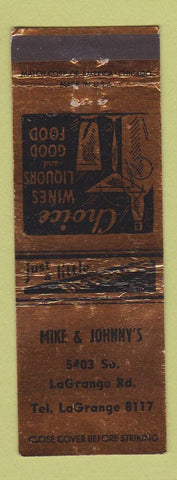 Matchbook Cover - Mike & Johnny's Countryside IL
