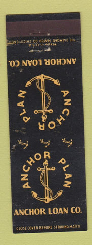 Matchbook Cover - Anchor Plan Loans San Francisco Los Angeles CA
