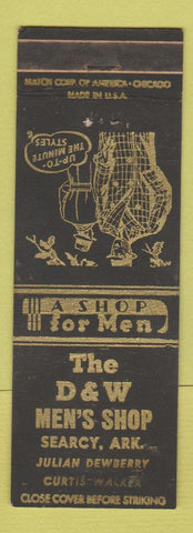 Matchbook Cover - D&W Men's Shop clothes Searcy AR