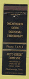 Matchbook Cover - Auto Credit Company Loans Chattnooga TN