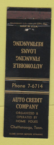 Matchbook Cover - Auto Credit Company Loans Chattnooga TN