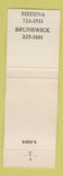 Matchbook Cover - Lance Insurance Real Estate Medina Brunswick OH