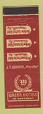 Matchbook Cover - Wrenn Hotels Richmond Maysville Winchester KY