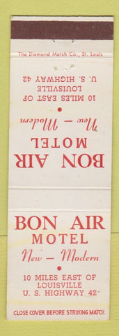 Matchbook Cover - Bon Air Motel Louisville KY