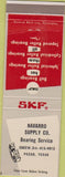 Matchbook Cover - SKF Bearings Navarro Supply Pecos TX CREASE
