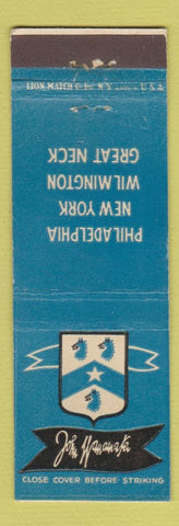 Matchbook Cover - John Wannamaker Philadelphia New York City Wilmington