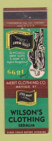Matchbook Cover - Style Mart Men's Clothes Wilson's Sedalia MO