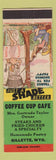 Matchbook Cover - Coffee Cup Cafe Gillette WY hillbilly