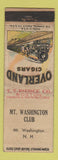 Matchbook Cover - Overland Cigars Mount Washington Club NH WORN