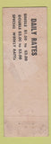 Matchbook Cover - Hotel Berridge Hotel Capitol Flint MI