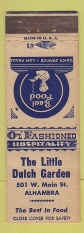 Matchbook Cover - Little Dutch Garden Alhambra CA