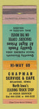 Matchbook Cover - Chapman Service Cafe oil gas Belmond IA WORN