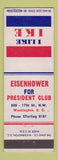 Matchbook Cover - Dwight D Eisenhower for President Washington DC