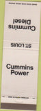 Matchbook Cover - Cummins Diesel St Louis MO