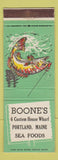 Matchbook Cover - Boone's Seafood Portland ME
