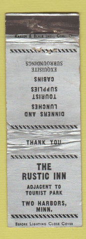 Matchbook Cover - Rustic Inn Two Harbors MN WEAR