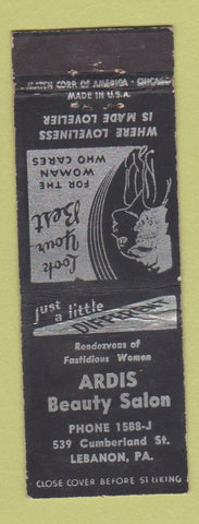 Matchbook Cover - Ardis Beauty Salon Lebanon PA