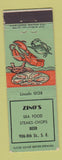 Matchbook Cover - Zino's Seafood Steaks