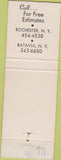 Matchbook Cover - Sawyer's Pest Control Rochester NY