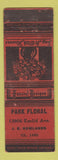 Matchbook Cover - Park Floral  Cleveland? WORN