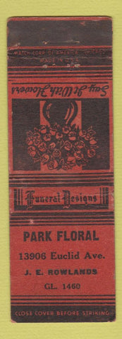 Matchbook Cover - Park Floral  Cleveland? WORN