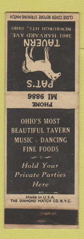 Matchbook Cover - Pat's Tavern Newburgh Heights OH WEAR