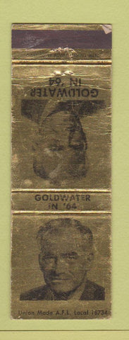 Matchbook Cover - Barry Goldwater for President 1964 WEAR