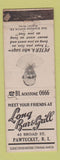 Matchbook Cover - Long Bar Grill Pawtucket RI WORN