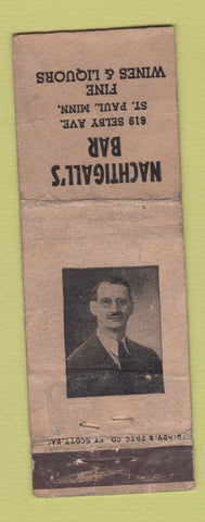 Matchbook Cover - Nachtigall's Bar St Paul MN WORN