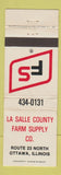 Matchbook Cover - La Salle County Farm Supply Ottawa IL WEAR