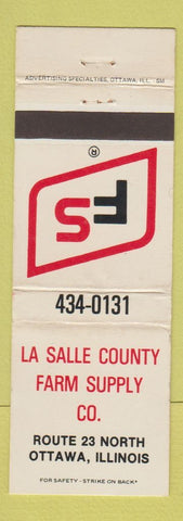 Matchbook Cover - La Salle County Farm Supply Ottawa IL WEAR