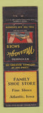 Matchbook Cover - Massagic Shoes Family Shoe Store Atlantic IA