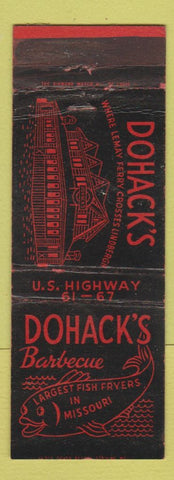 Matchbook Cover - Dohack's BBQ St Louis MO WEAR