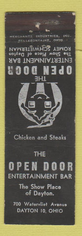 Matchbook Cover - Open Door Bar Dayton OH MERCHANTS